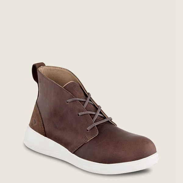 Work Støvler Dame - Red Wing Zero-G Lite - Safety Toe Chukka - Mørkebrune - PXEJFI-264